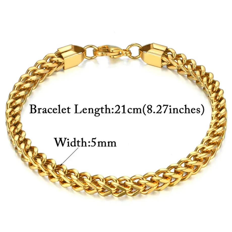 Men's Stainless Steel Cuban Link Bracelet – Stylish & Durable