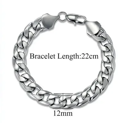 Men's Stainless Steel Cuban Link Bracelet – Stylish & Durable