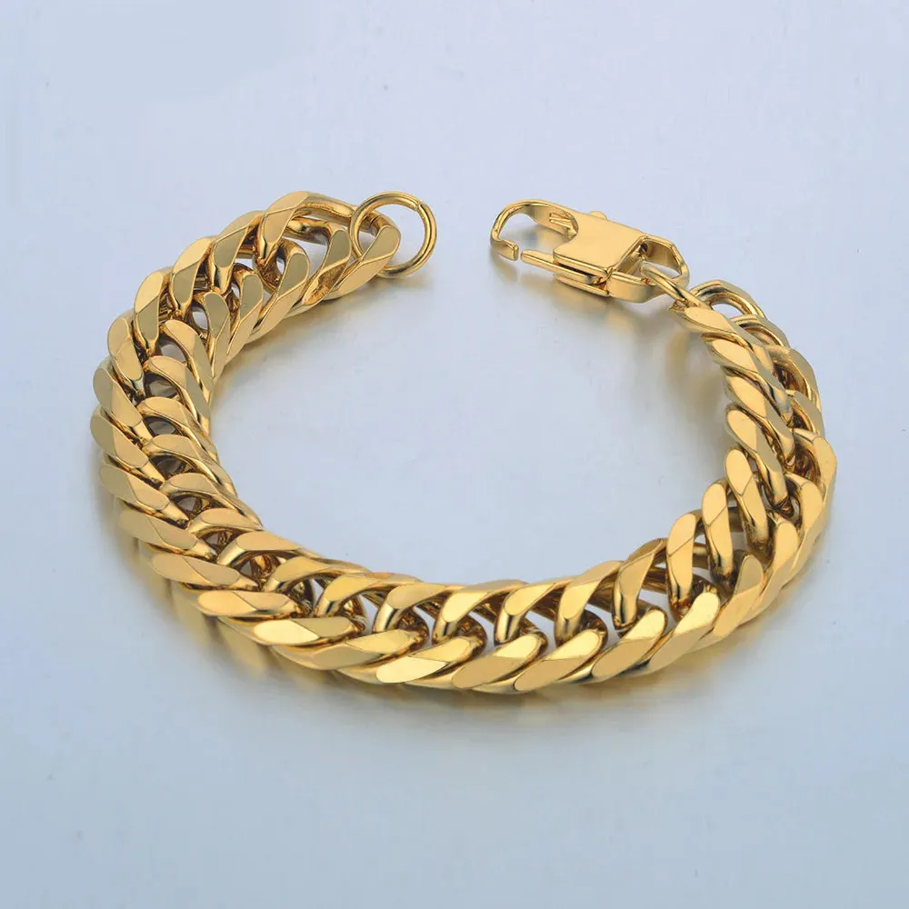 Men's Stainless Steel Cuban Link Bracelet – Stylish & Durable