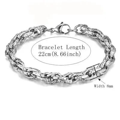 Men's Stainless Steel Cuban Link Bracelet – Stylish & Durable