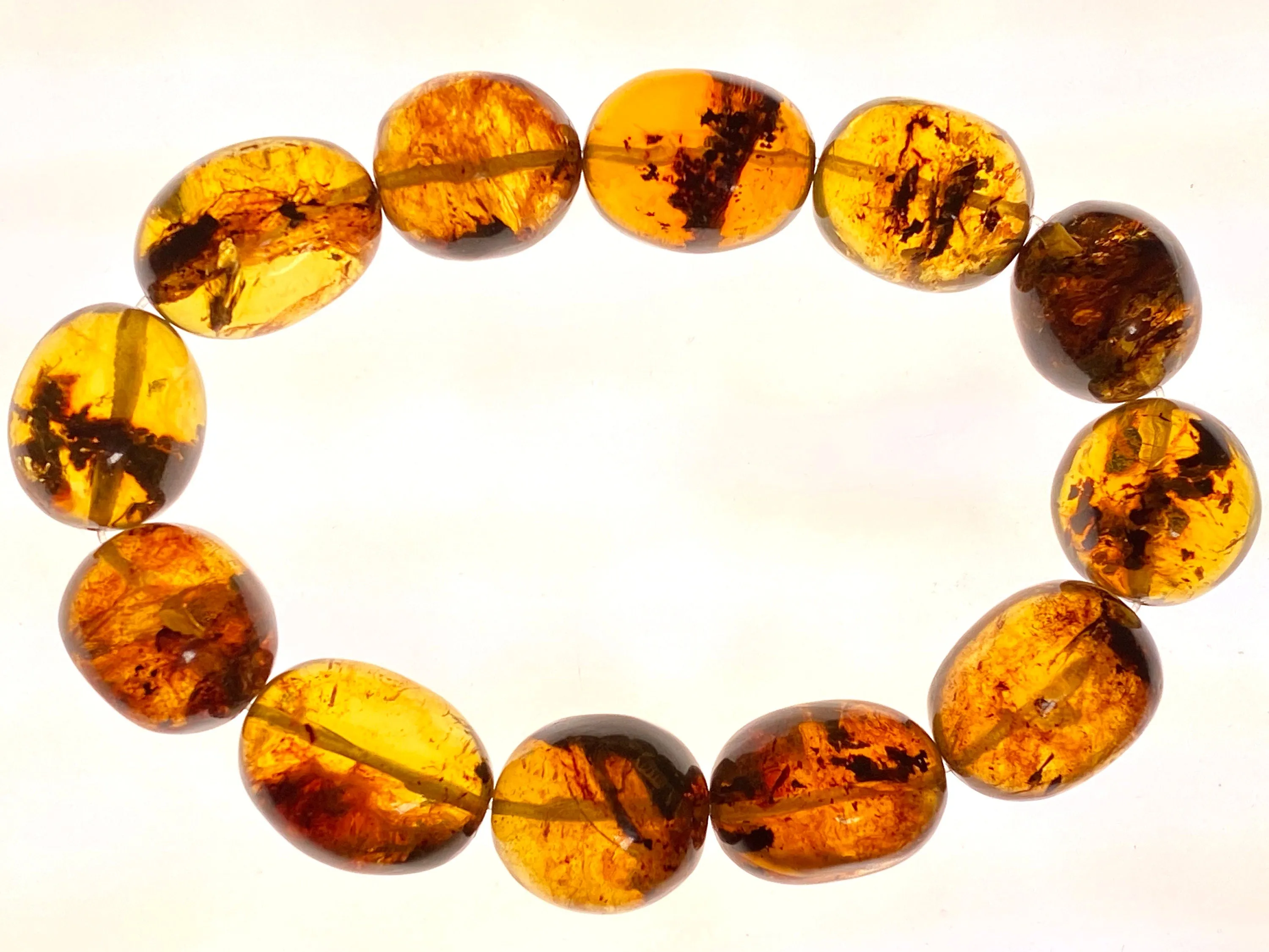 Mexican AMBER Crystal Bracelet - Beaded Bracelet, Handmade Jewelry, Healing Crystals and Stones, 48279