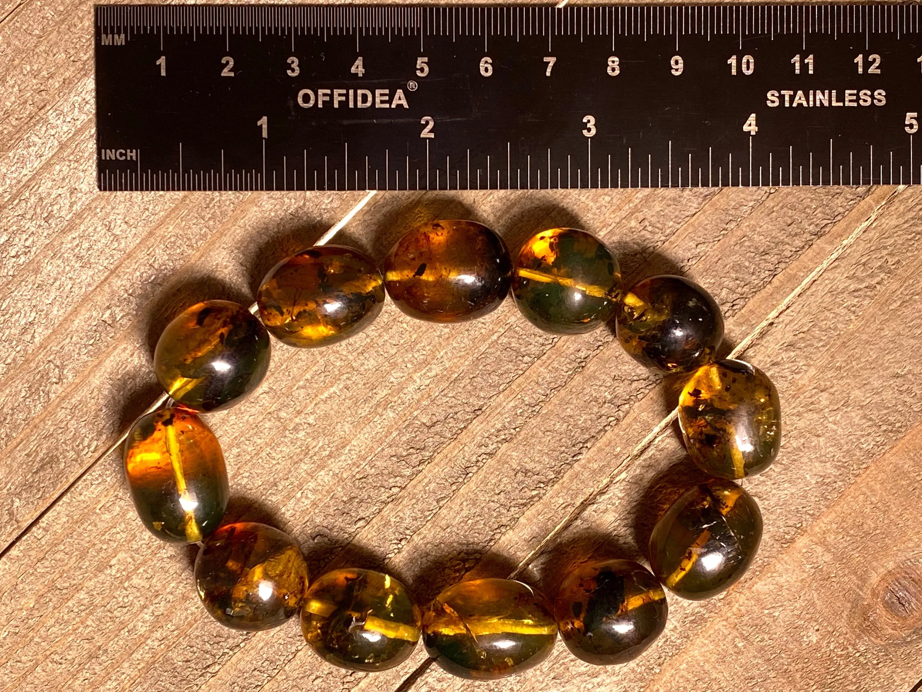 Mexican AMBER Crystal Bracelet - Beaded Bracelet, Handmade Jewelry, Healing Crystals and Stones, 48279