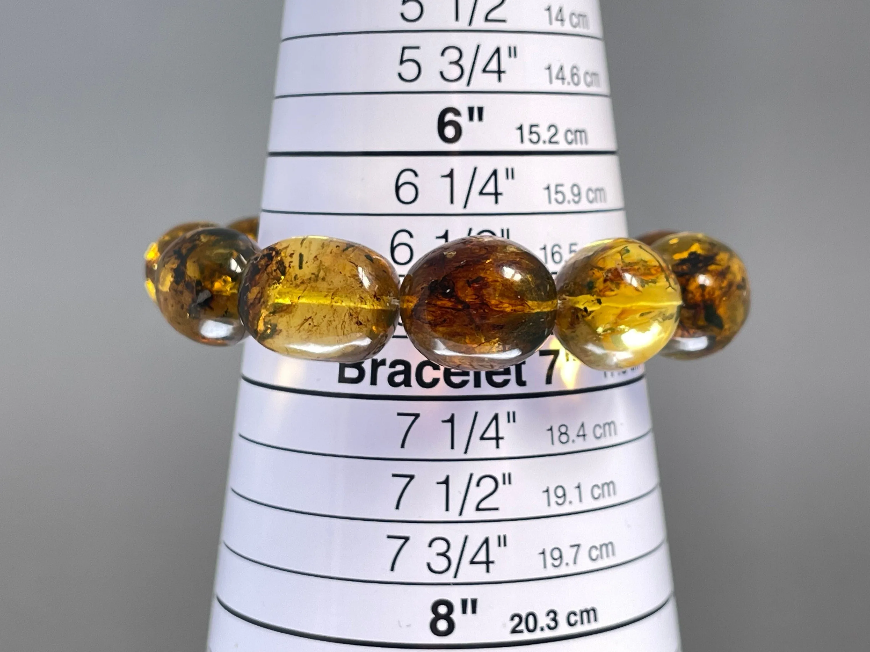 Mexican AMBER Crystal Bracelet - Beaded Bracelet, Handmade Jewelry, Healing Crystals and Stones, 48382