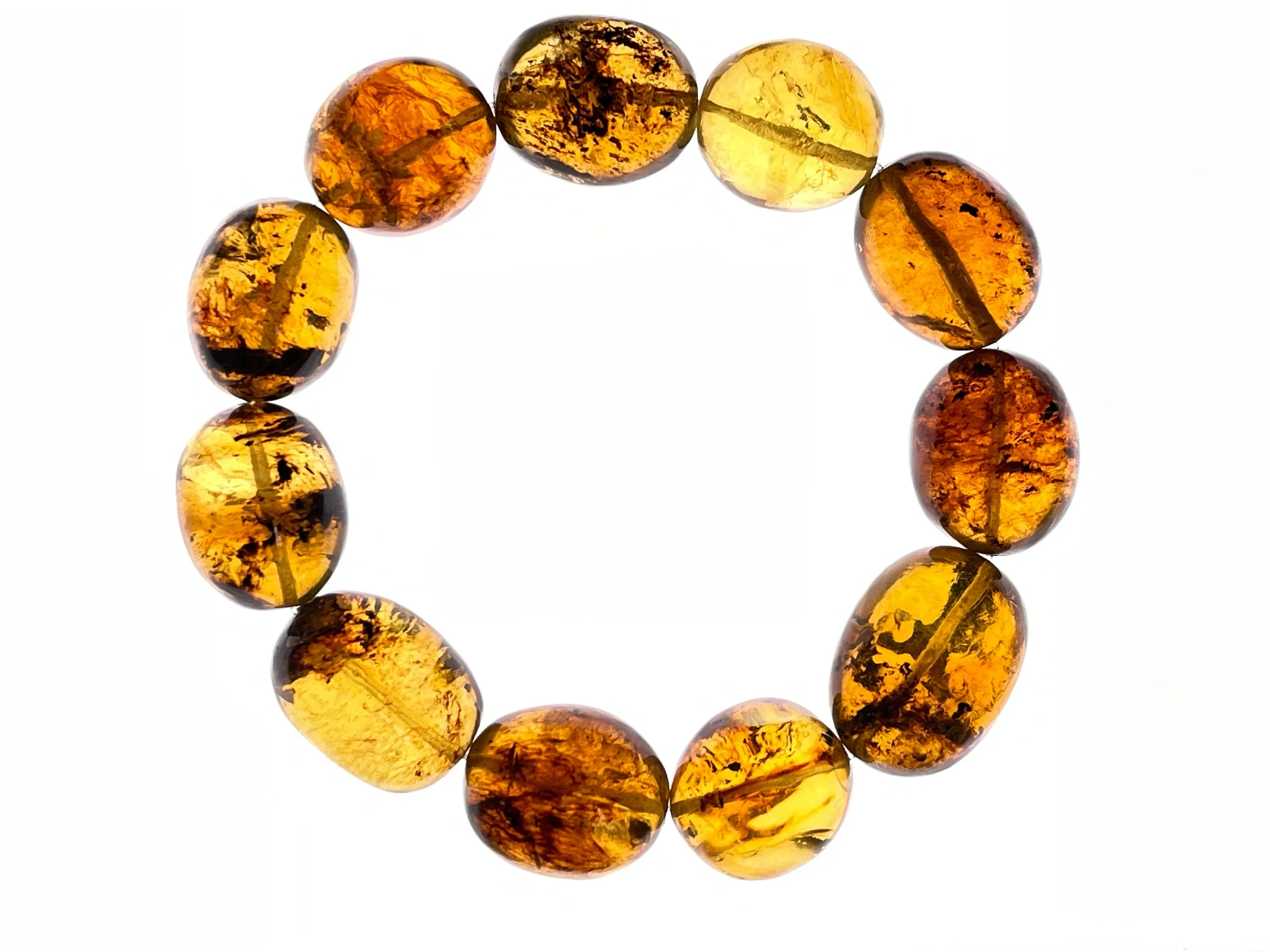 Mexican AMBER Crystal Bracelet - Beaded Bracelet, Handmade Jewelry, Healing Crystals and Stones, 48382