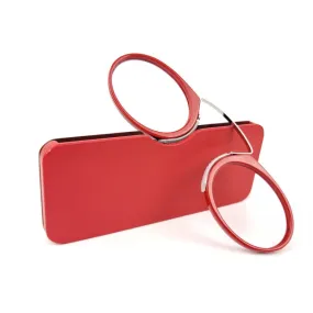 Mini Clip Nose Style Presbyopic Glasses without Temples, Positive Diopters: 1.00(Red)