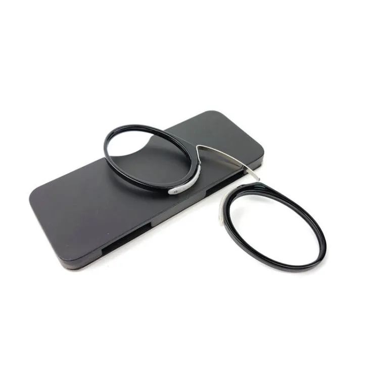 Mini Clip Nose Style Presbyopic Glasses without Temples, Positive Diopters: 3.00(Black)