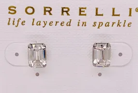 Mini Emerald Cut Stud Earrings