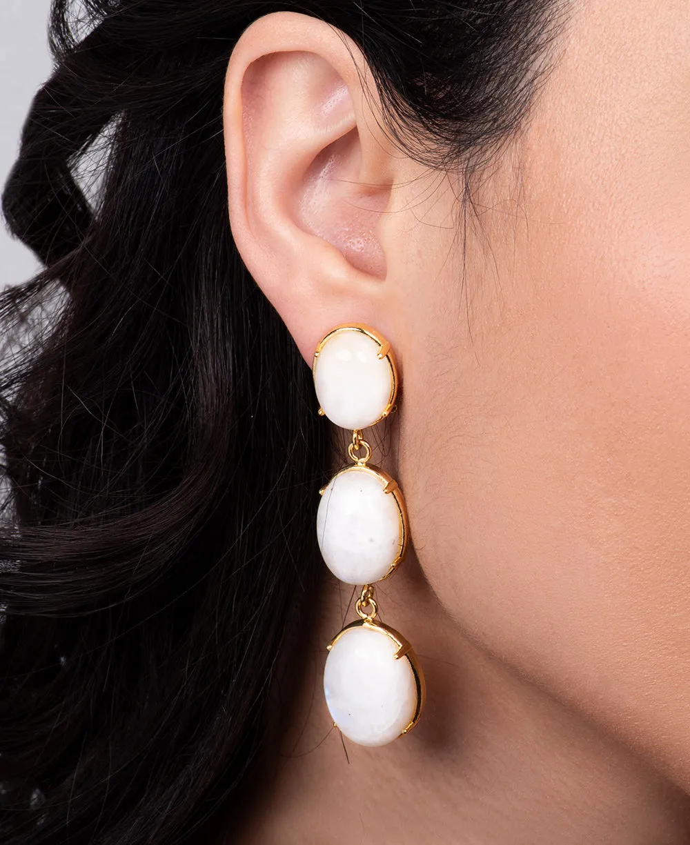 Moonstone Cascade Earrings