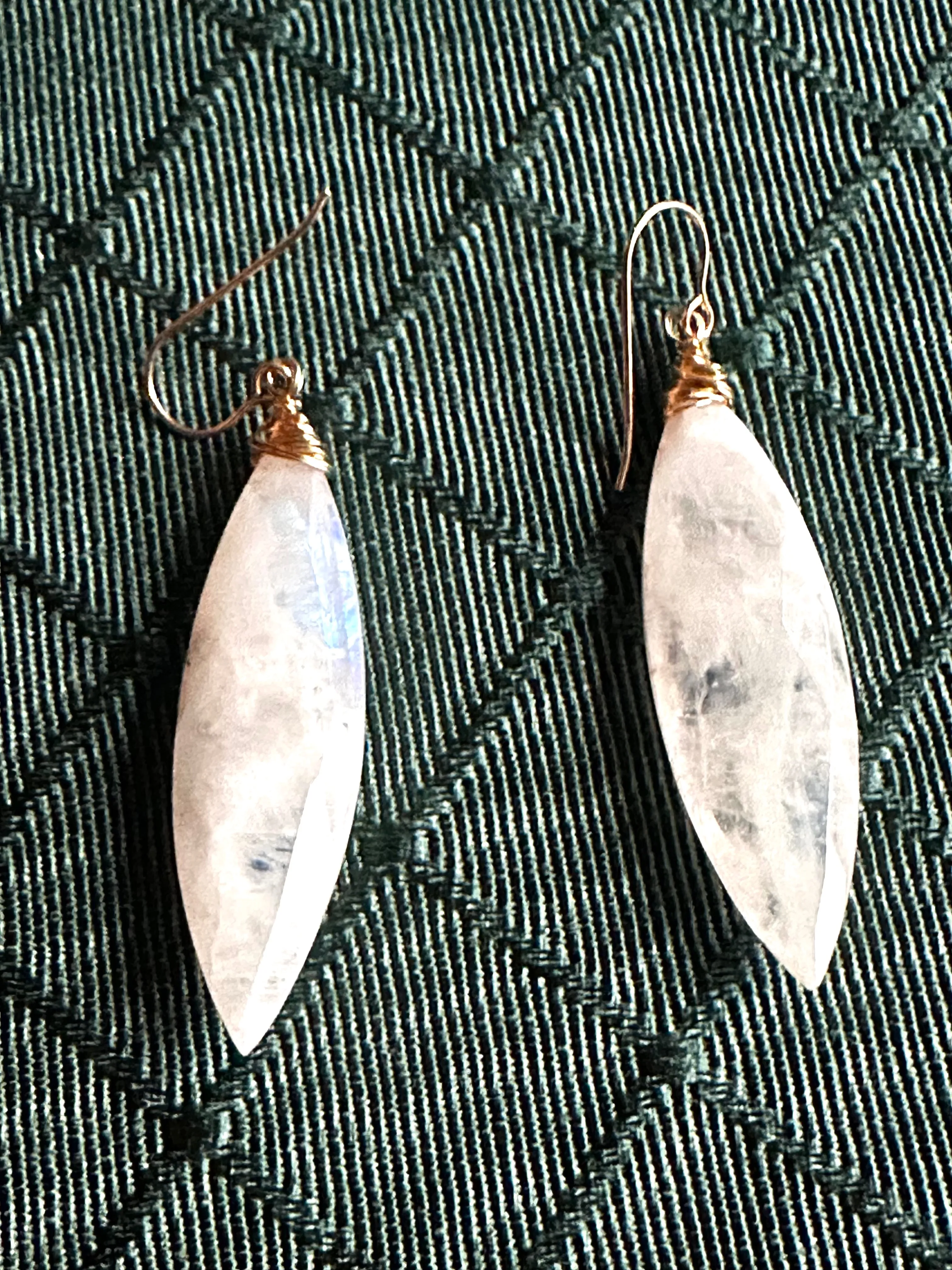 Moonstone Earrings Gemstone Teardrop Earrings