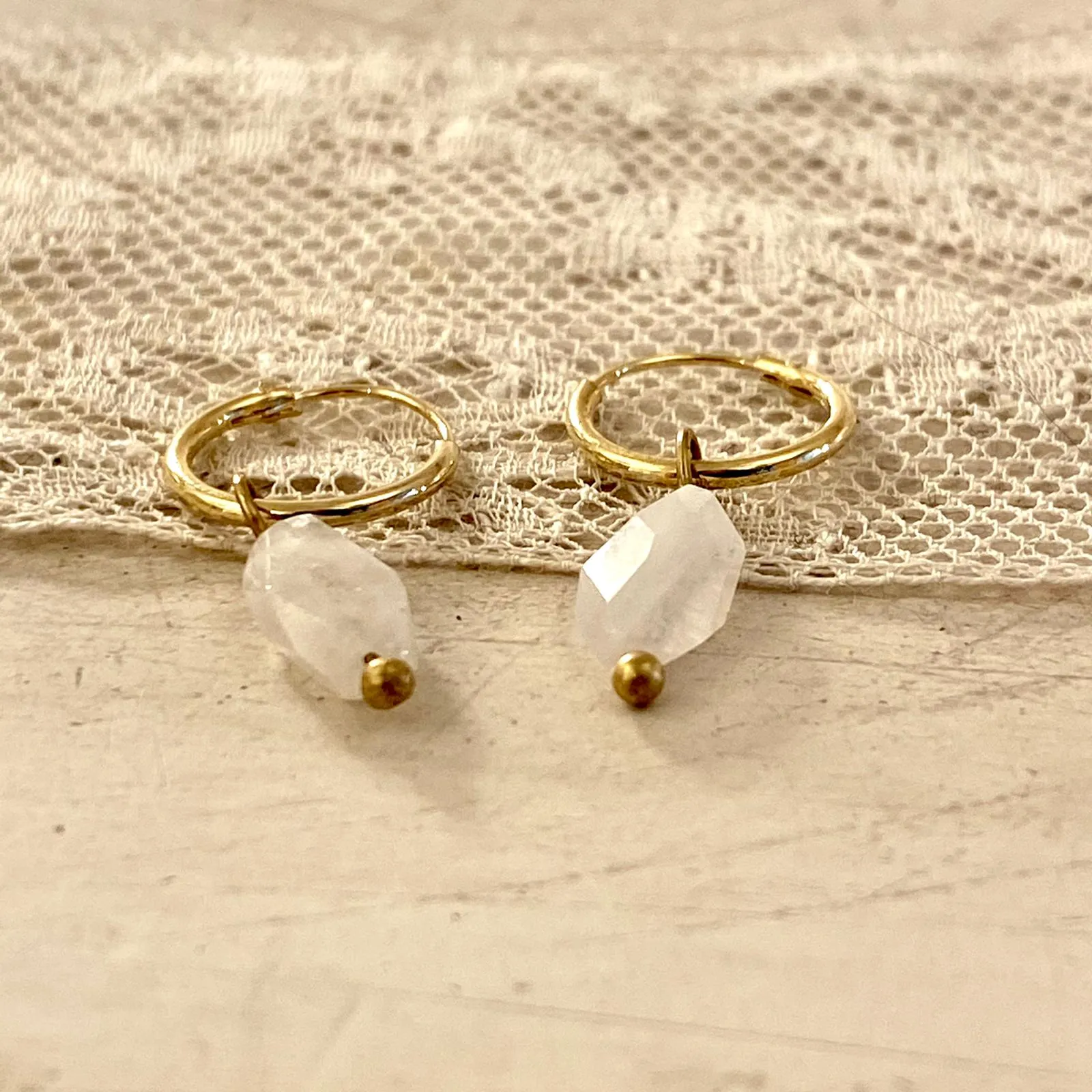 moonstone set | 24k gold-plated