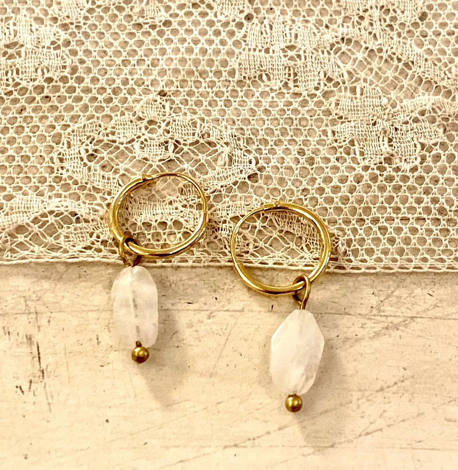 moonstone set | 24k gold-plated