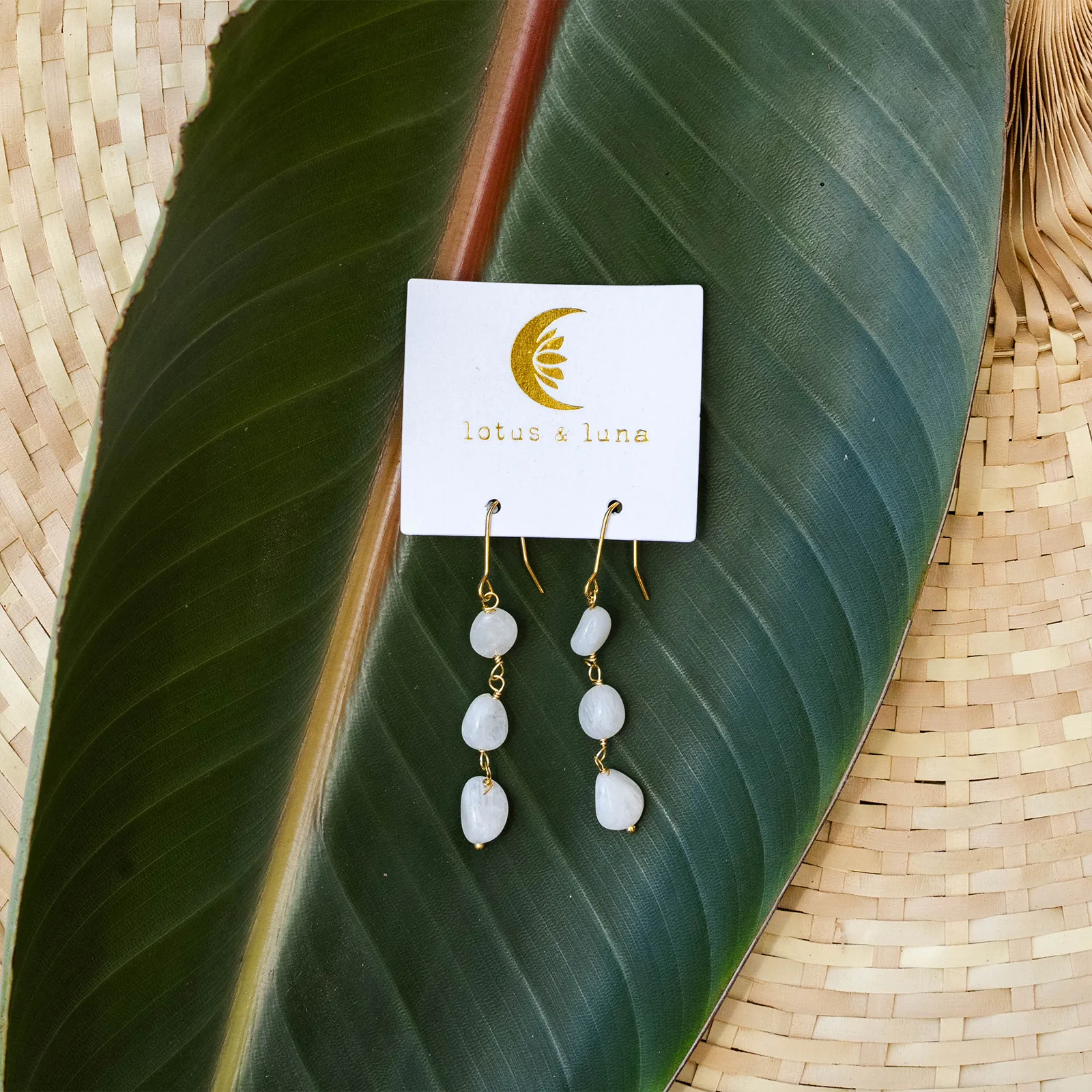 Moonstone Waterfall Earrings