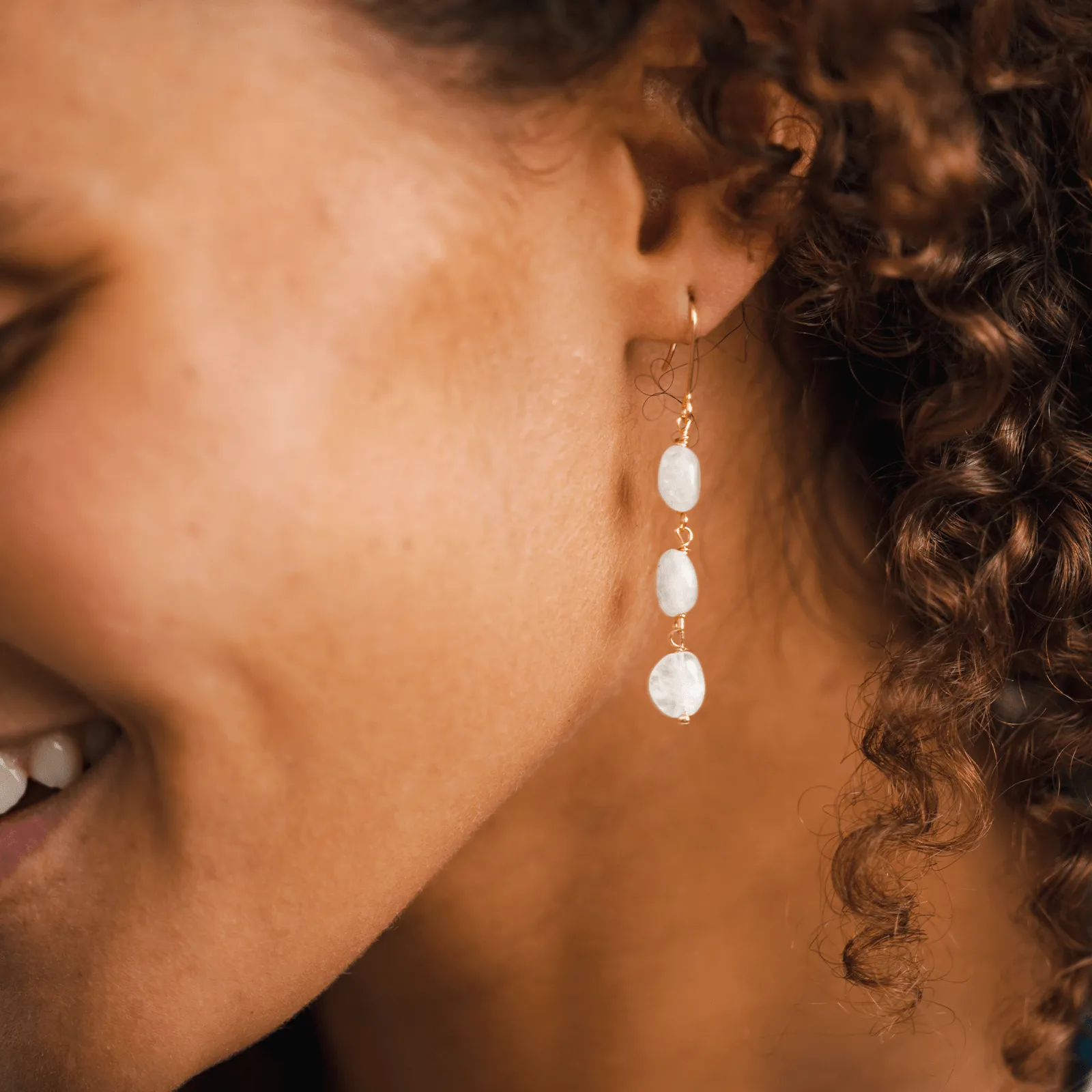 Moonstone Waterfall Earrings