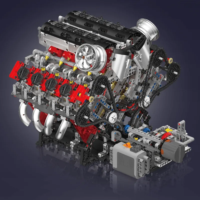 Motorised Italian V8 Engine 2717pcs