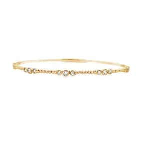 Mountz Collection Diamond Five Station Bangle in 14K Yellow Gold