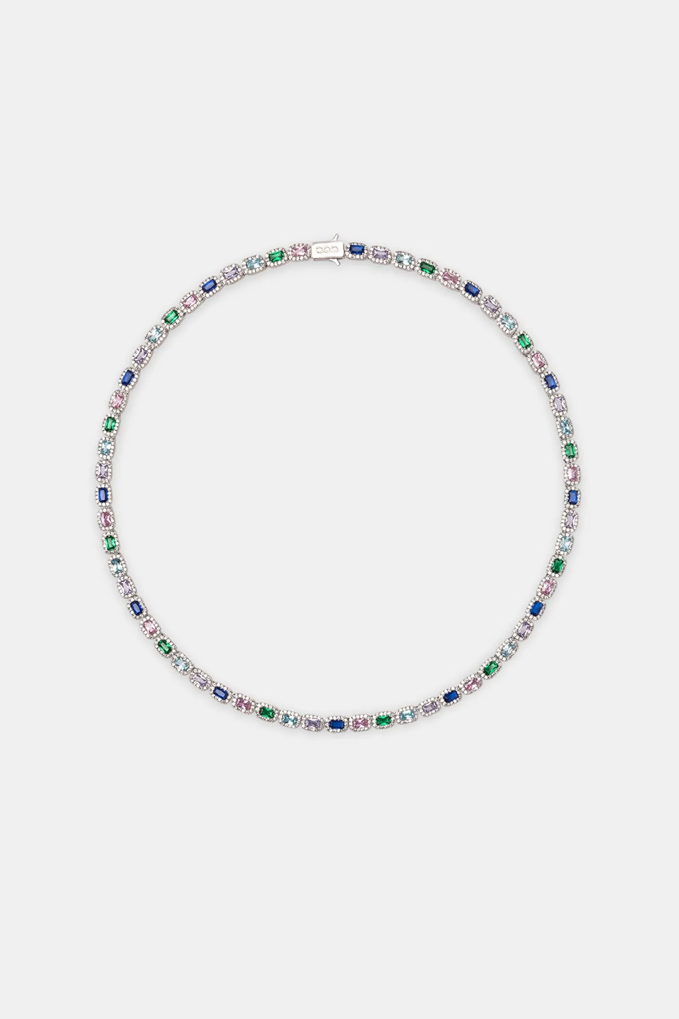 Multi Colour Iced Bezel Chain