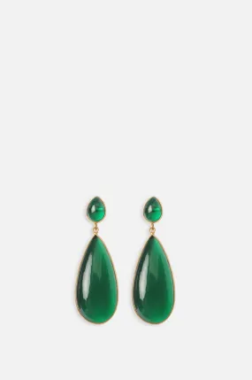 Nancy Statement Earrings Emerald