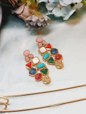 Navratna Cocktail Earrings