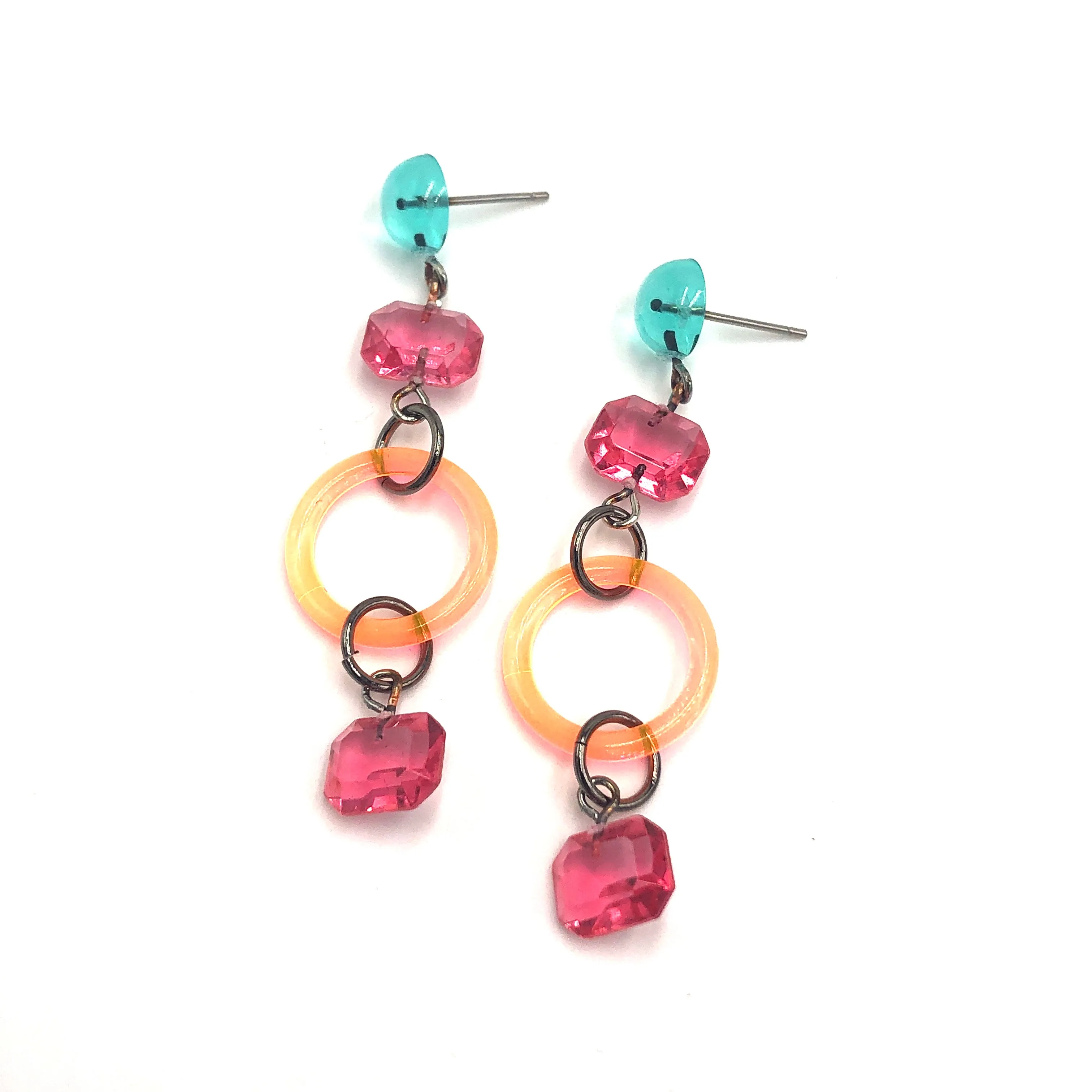 Neon & Gem Statement Earrings