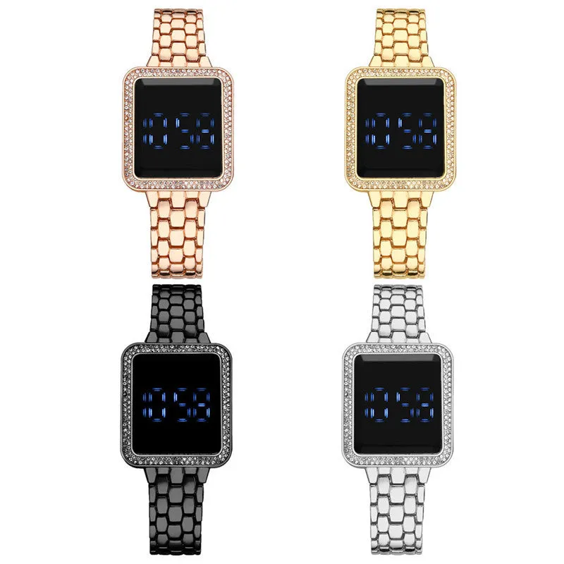 New Sports Electronic Watch Touch Screen Digital Watch Square Women's Watch LED Electronic Watch