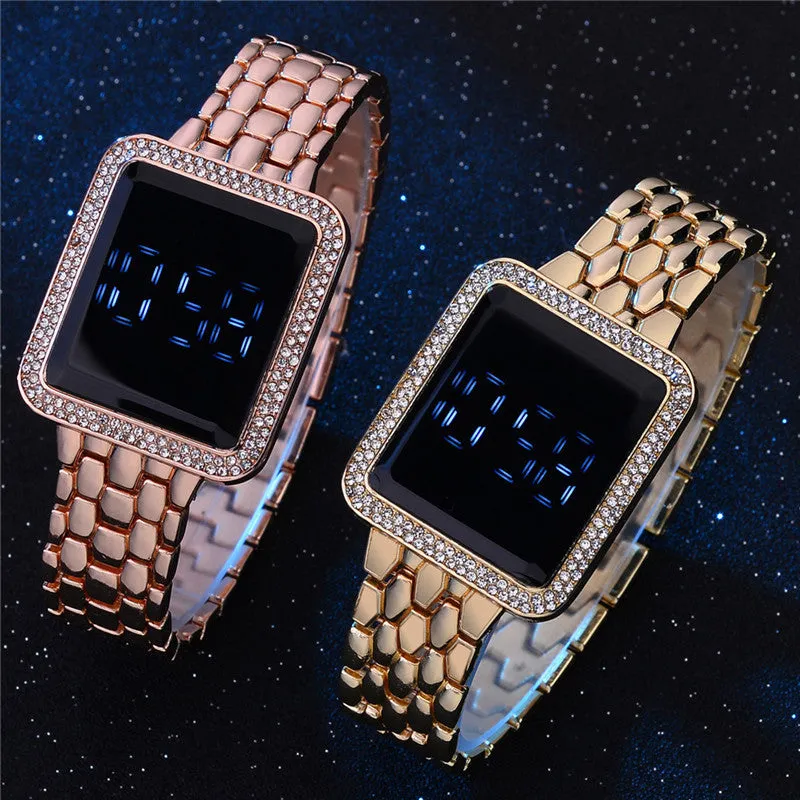 New Sports Electronic Watch Touch Screen Digital Watch Square Women's Watch LED Electronic Watch