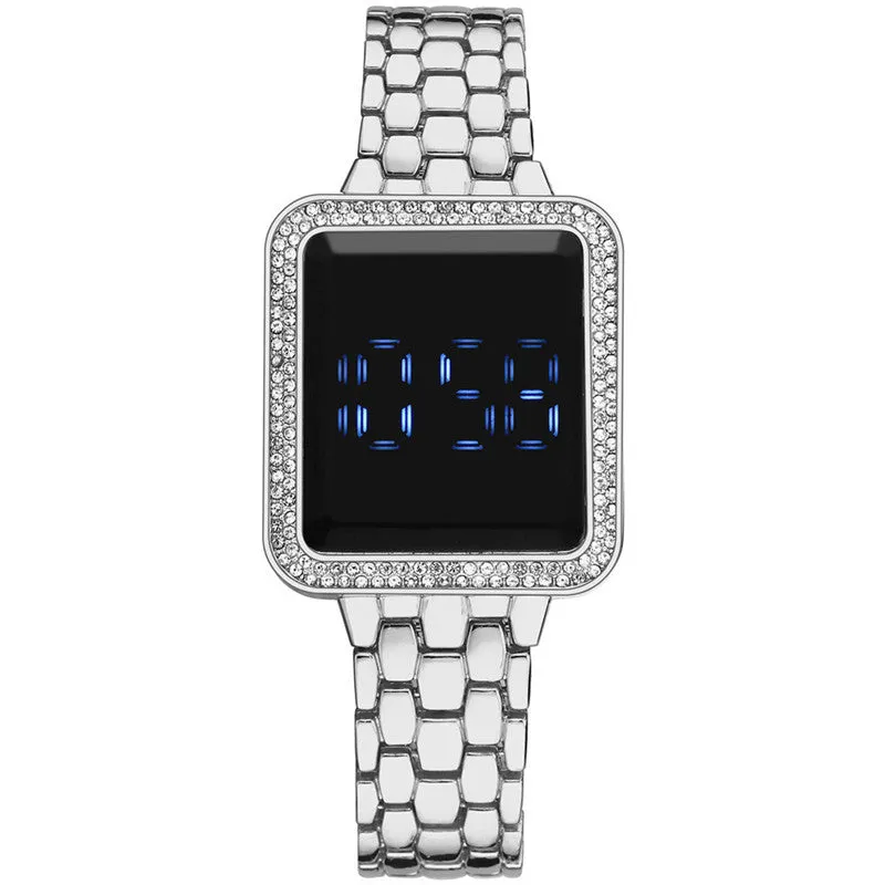 New Sports Electronic Watch Touch Screen Digital Watch Square Women's Watch LED Electronic Watch