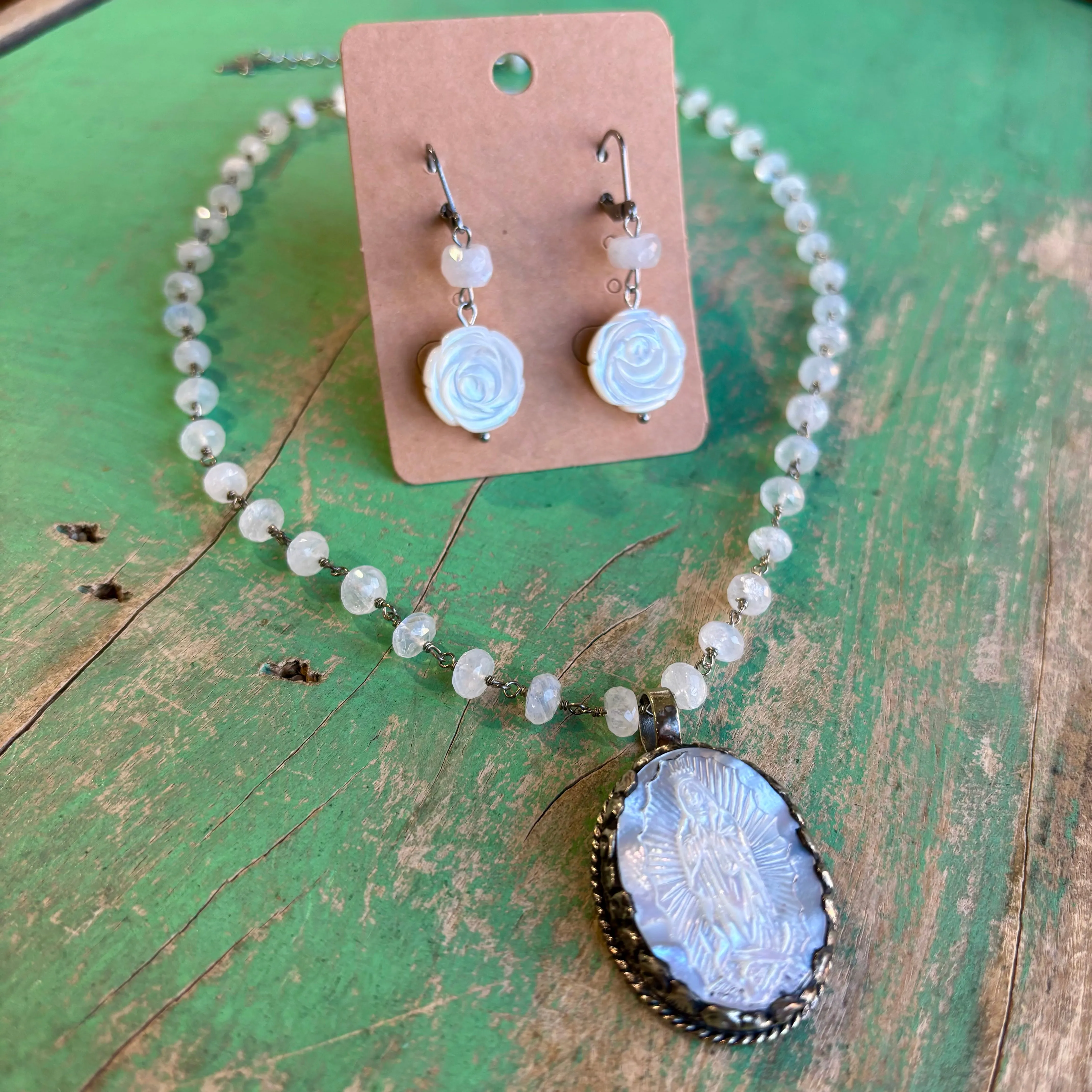 OLG Mother of Pearl Necklace or Earrings