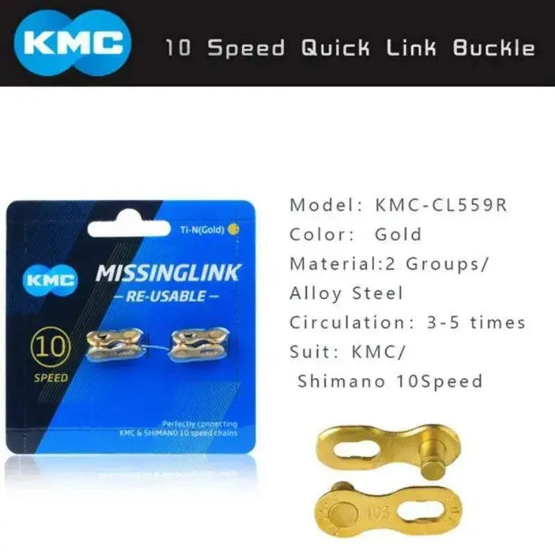 One Pair KMC Bicycle Chain Buckle  9/10/11/12 Speed Gold Bike  Links