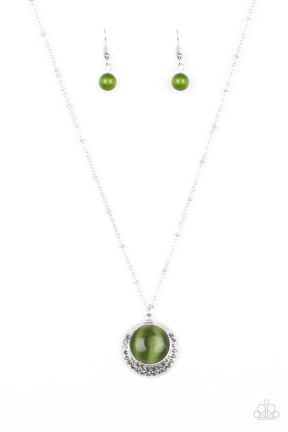 Open Door Jewelry - Dream Girl Glow - Green Necklace - Paparazzi Accessories