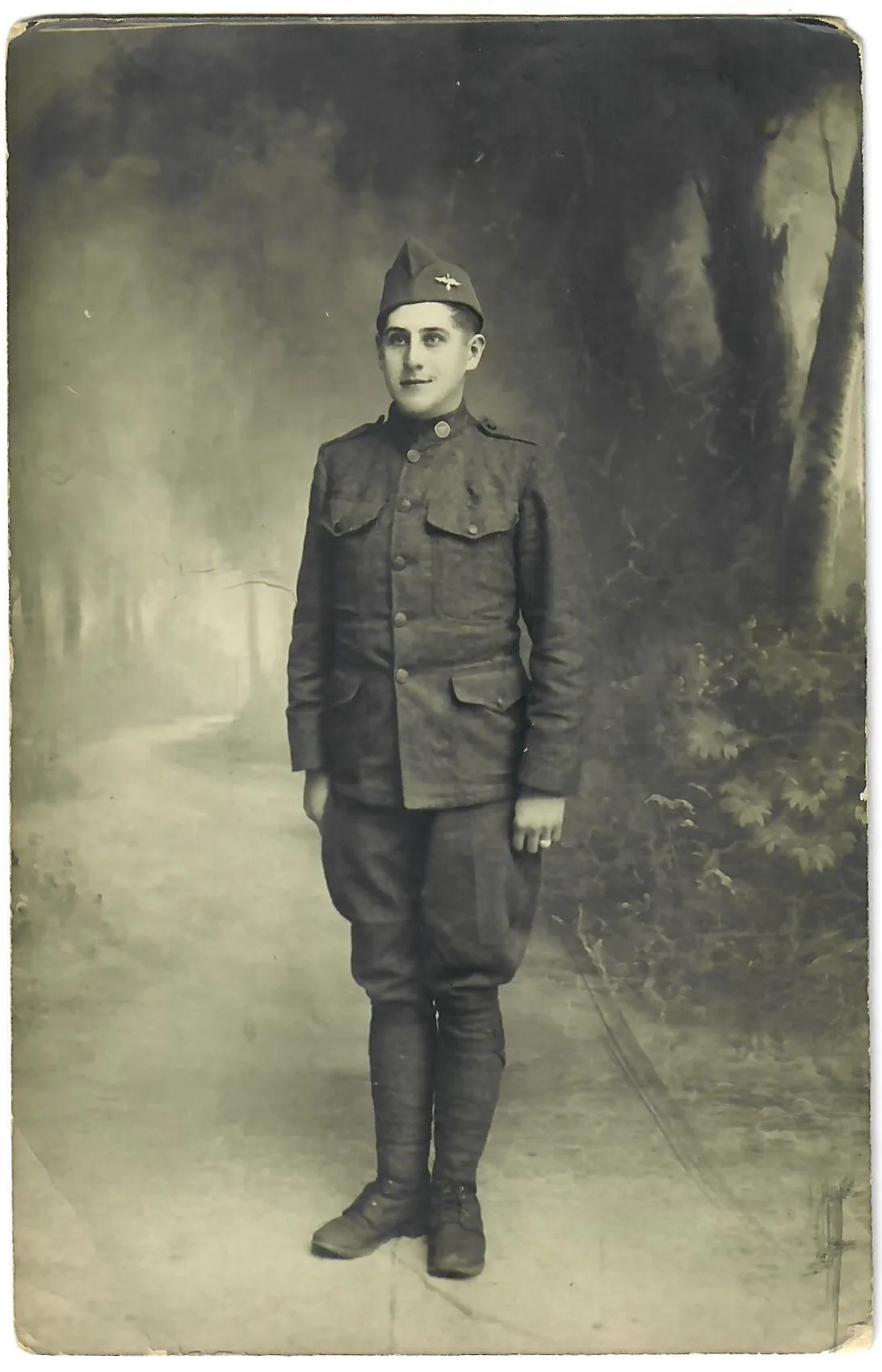 Original U.S. WWI Waltham Model 1907 “Trench Watch” Dated 1916 With Original Shrapnel Cage, Strap, Air Service Trench Art Cap Device and Period Photo