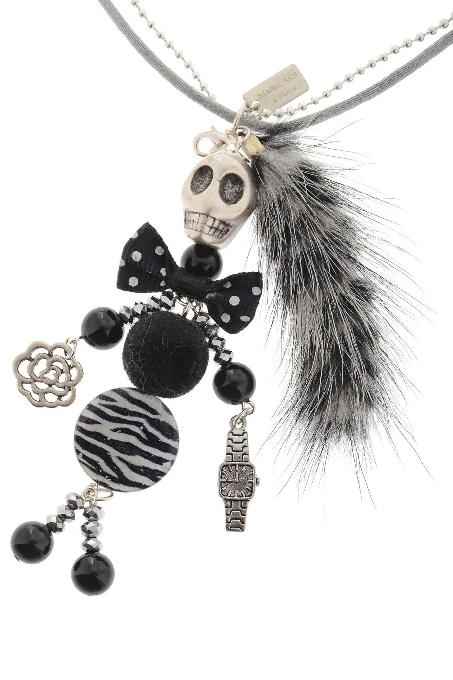 PARIS KENZA Black Puppet Pendant