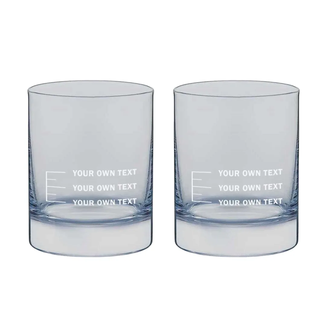 Personalized Whiskey Glass With Measurement Marking - Add Your Own