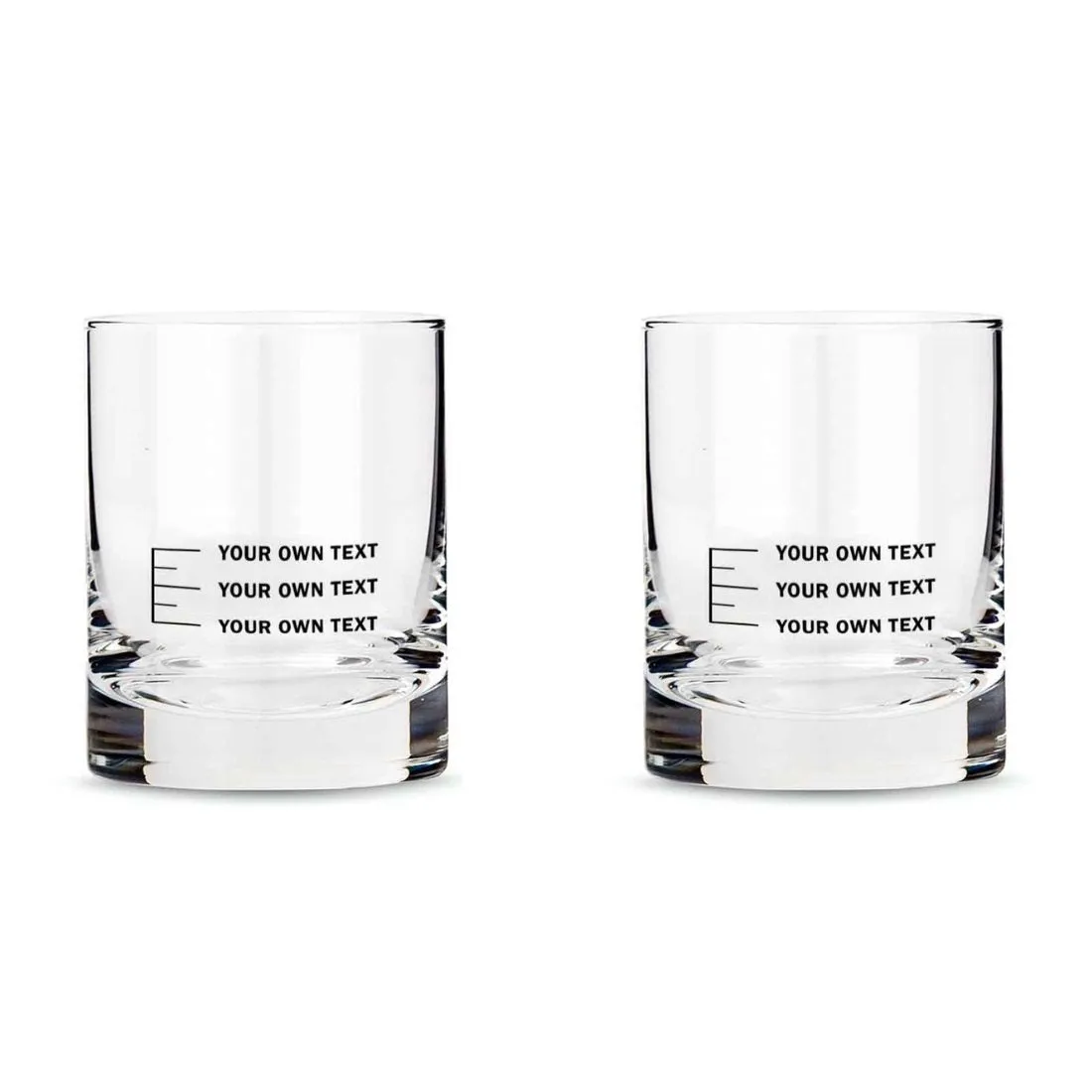 Personalized Whiskey Glass With Measurement Marking - Add Your Own