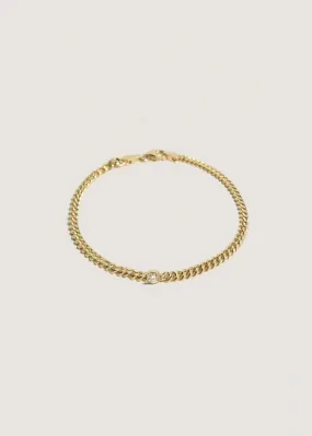 Petite Capri Curb Chain Bracelet Diamond