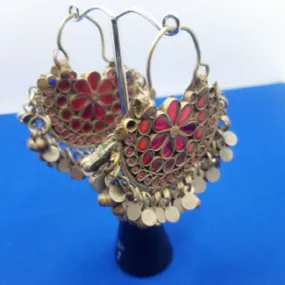 Pink Glass Stones Fashion Earrings