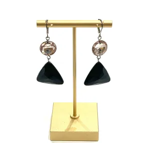 Pink Shine & Black Facet Trinket Earrings