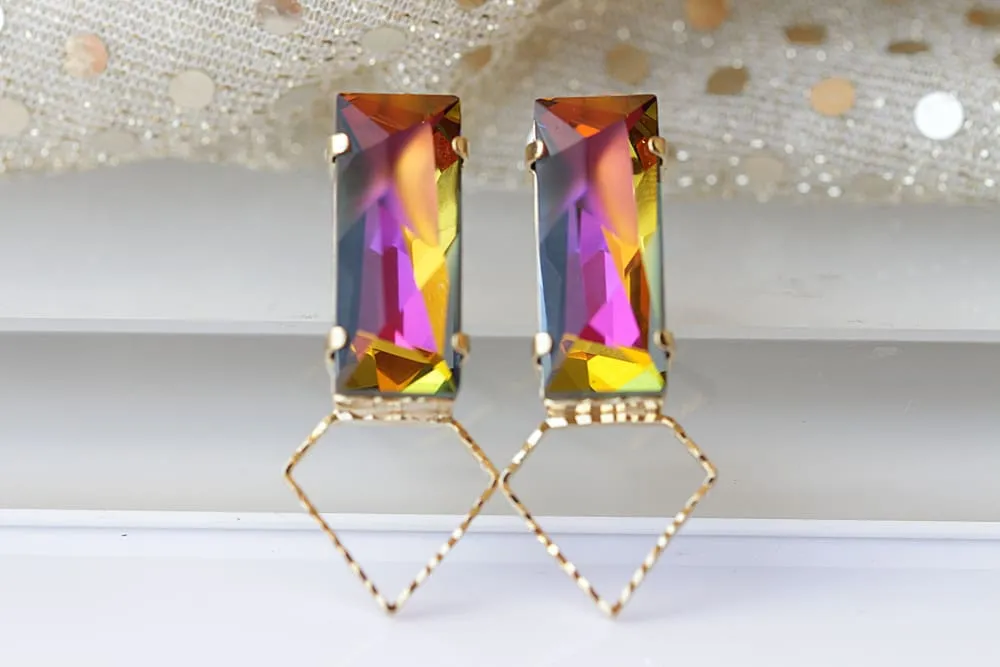 PINK YELLOW EARRINGS