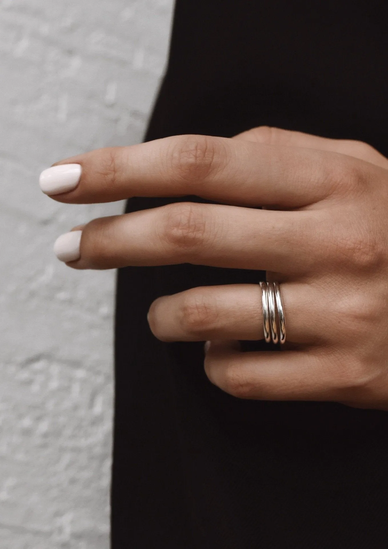 Plain Rings Stack Silver