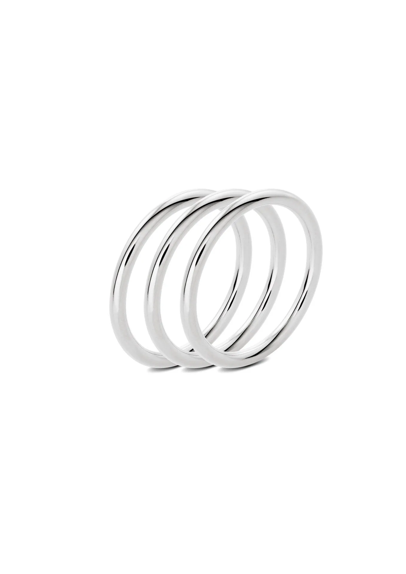 Plain Rings Stack Silver