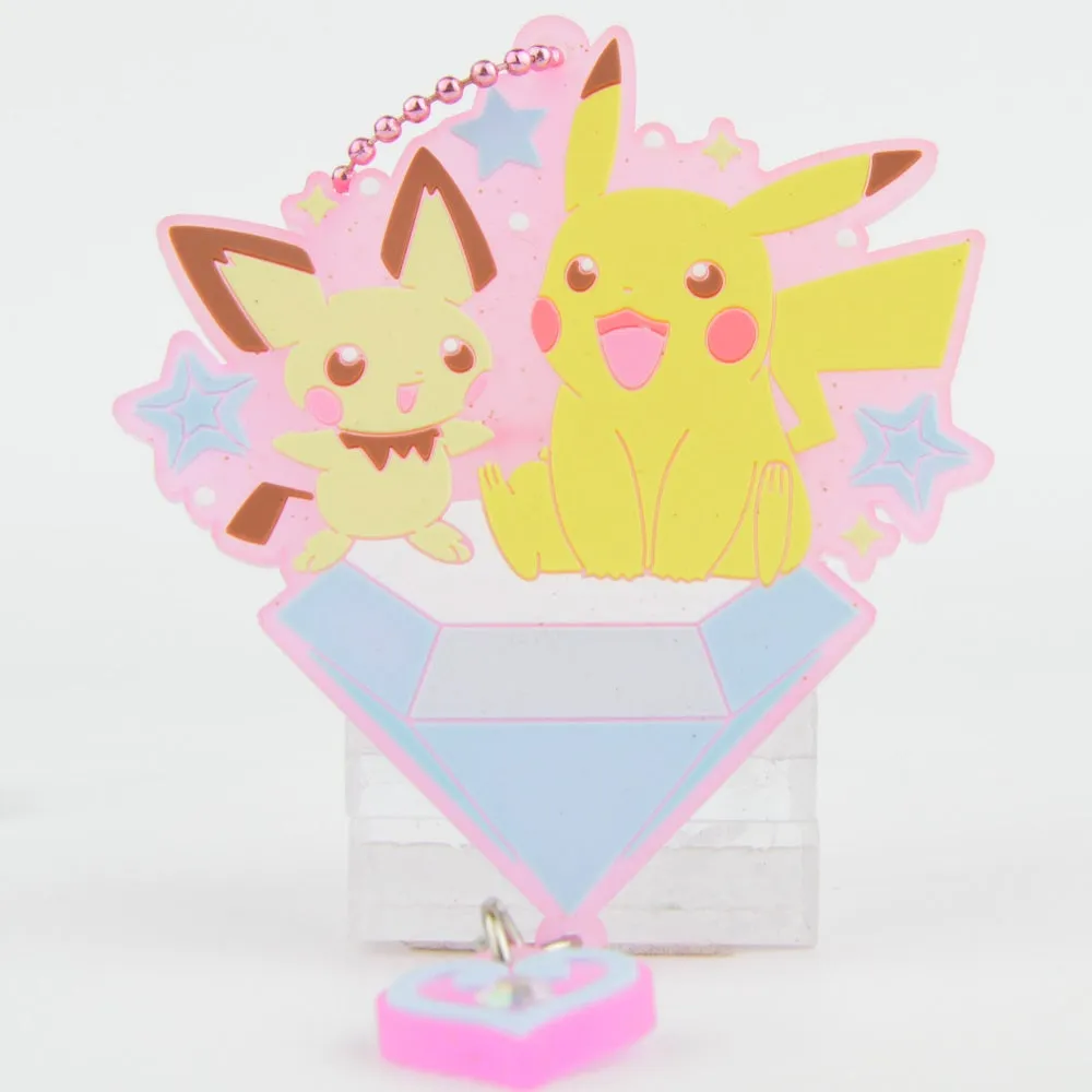 Pokemon Kirakira Glitter Jewel Rubber Mascot Key Chain