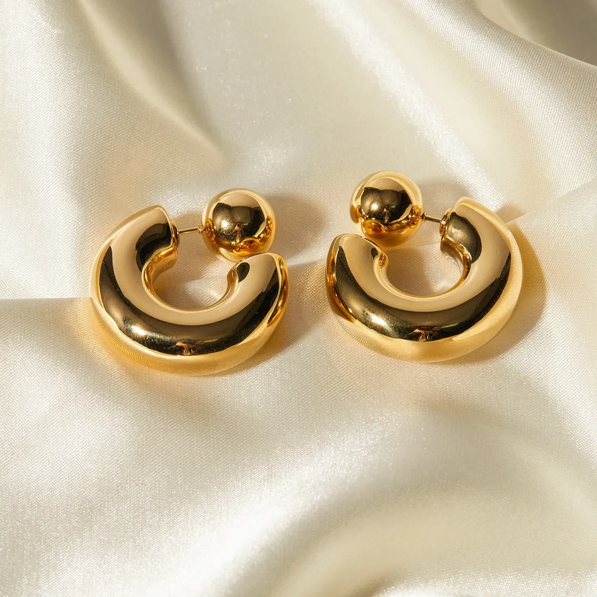 Pre Order:  Luxury Chunky Ball Stud Earrings