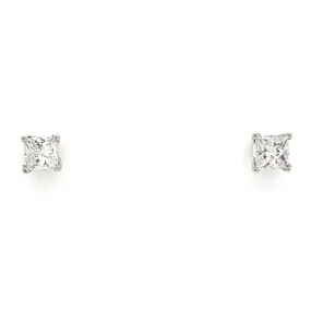 Princess Cut Diamond Stud Earrings, 0.25tw