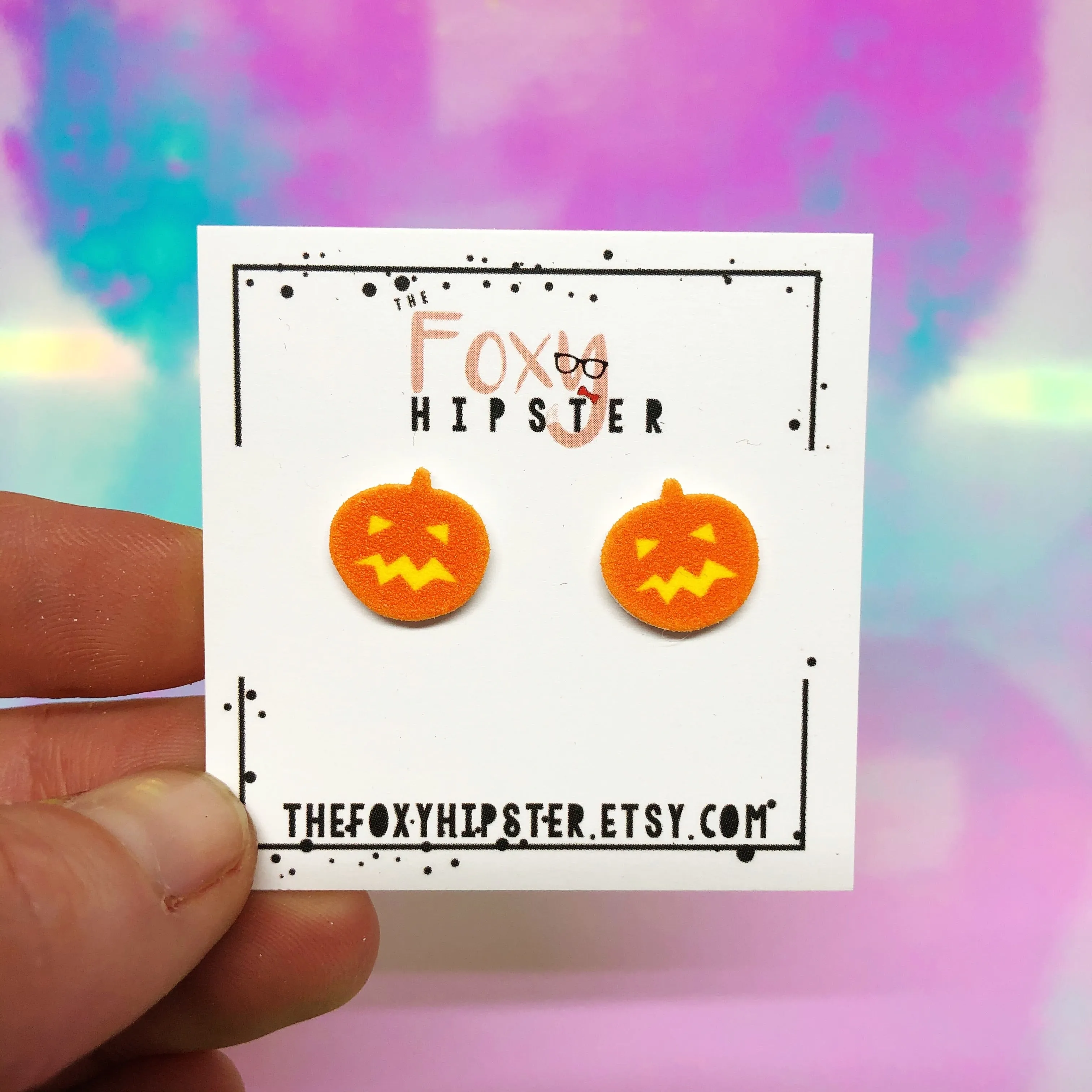 Pumpkin Stud Earrings Halloween