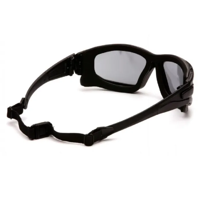 Pyramex I-Force SB7020SDT Safety Glasses Gray Dual Pane H2X Anti Fog Lens Black Temples and Strap, One Size, 1 Each