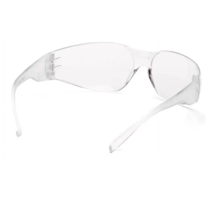 Pyramex Intruder S4110S Safety Glasses, Clear Lens, Clear Temples, One Size - 1 Each