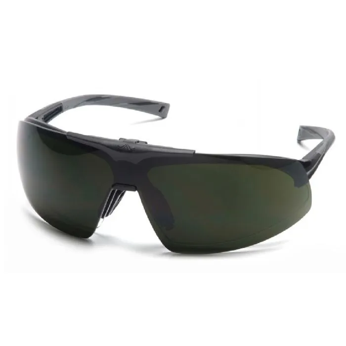 Pyramex SB4950STP Onix Plus IR Glasses with H2X Anti-Fog, Black Frame, Clear/ 5.0 IR Flip Lens, 1 Each