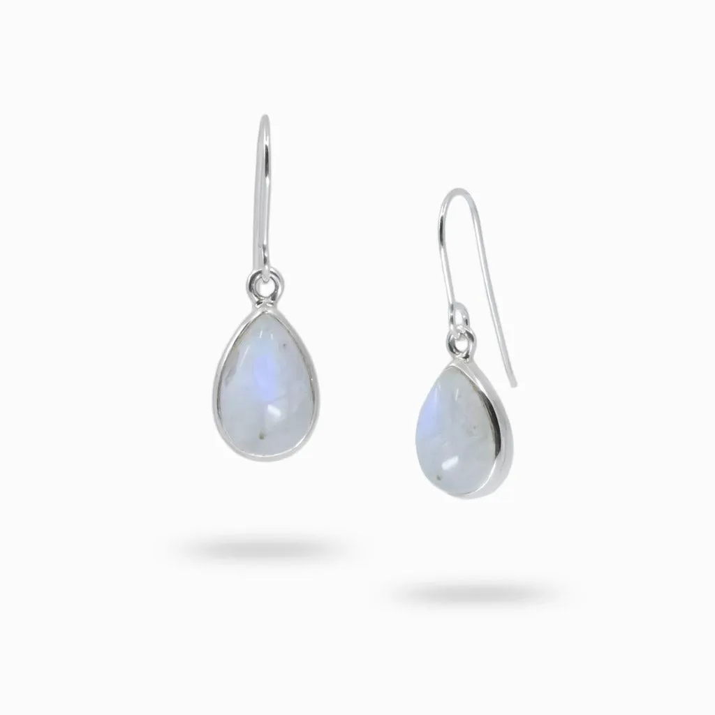 Rainbow Moonstone Drop Earrings