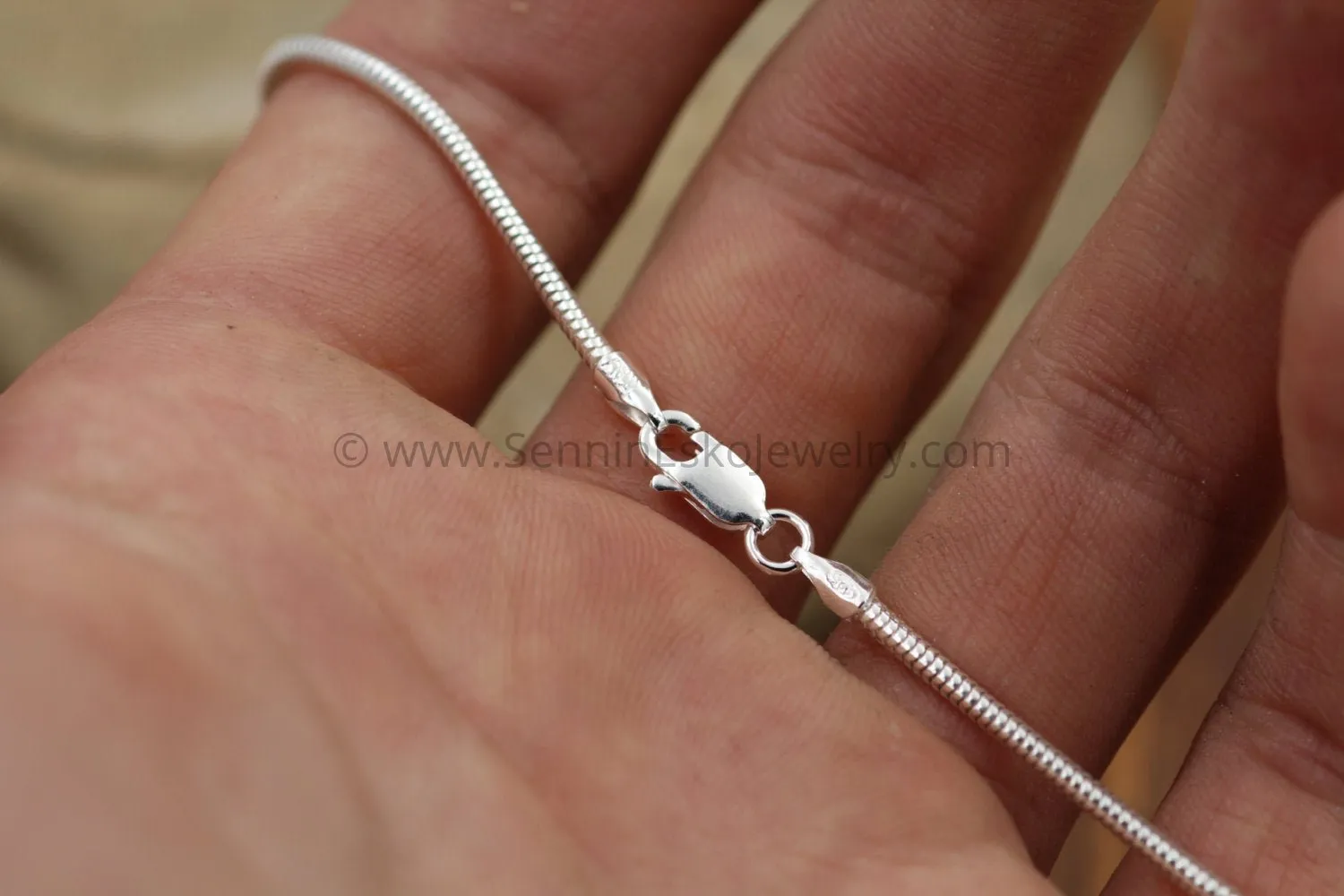 READY TO SHIP Sterling Snake Chain, 1.9mm Seemless - 925 sterling silver -  choice of 16", 18", 20", 24" or 30"