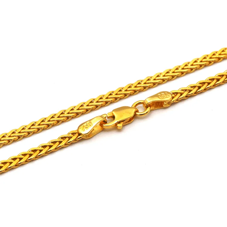 Real Gold Flat Spiga Thick Chain 8943 (45 C.M) CH1175