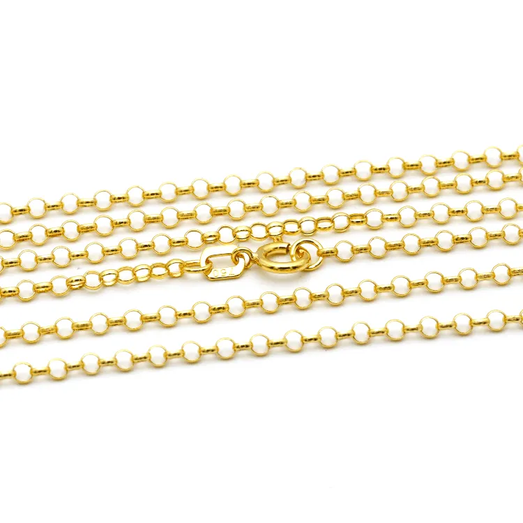 Real Gold Hollow Rolo Chain 5724 (45 C.M) CH1109